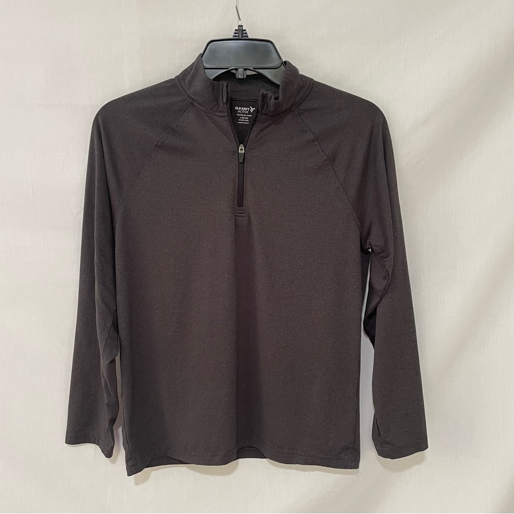 Old Navy Kids Charcoal Gray Quarter-Zip Pullover Size Large
